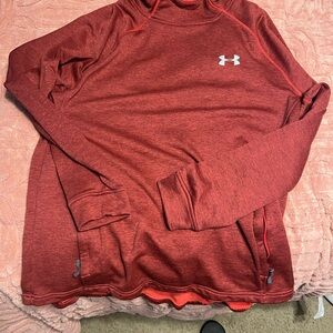 Under Armour Men's Heathered Red Crewneck Sweater